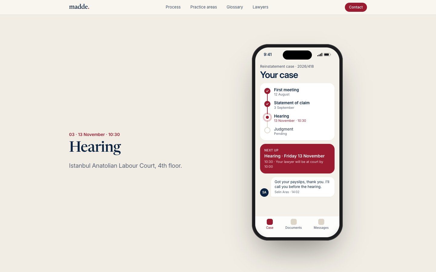 Despacho de abogados Madde: Diseño moderno: seguimiento del expediente
